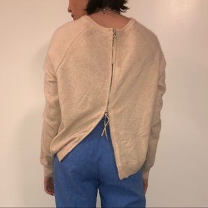 Light Pink Zip Back Sweater